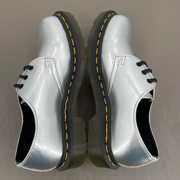 Dr. Martens Silver Chrome 1461 Vegan Dress Shoes Wedding Prom Cosplay US Size 5 - Picture 3 of 11